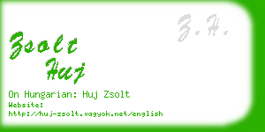 zsolt huj business card